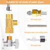 Breezliy Brass Angle Stop Add-A-Tee Valve 3/8" Compression Inlet by