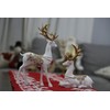 2 Pieces Elegant Christmas Reindeer Resin Statues for Home Decoration