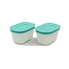 TUPPERWARE Ice Crystal Freezer Containers 170ml (2) Mint White Tin