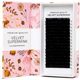 LLBA Super Mink Wimpernverlängerung: verschiedene Auswahl (0,05 bis 0,2), C-CC-D-Wölbungen, gemischte Box 7-15 mm (0,07 CC, 10 mm)
