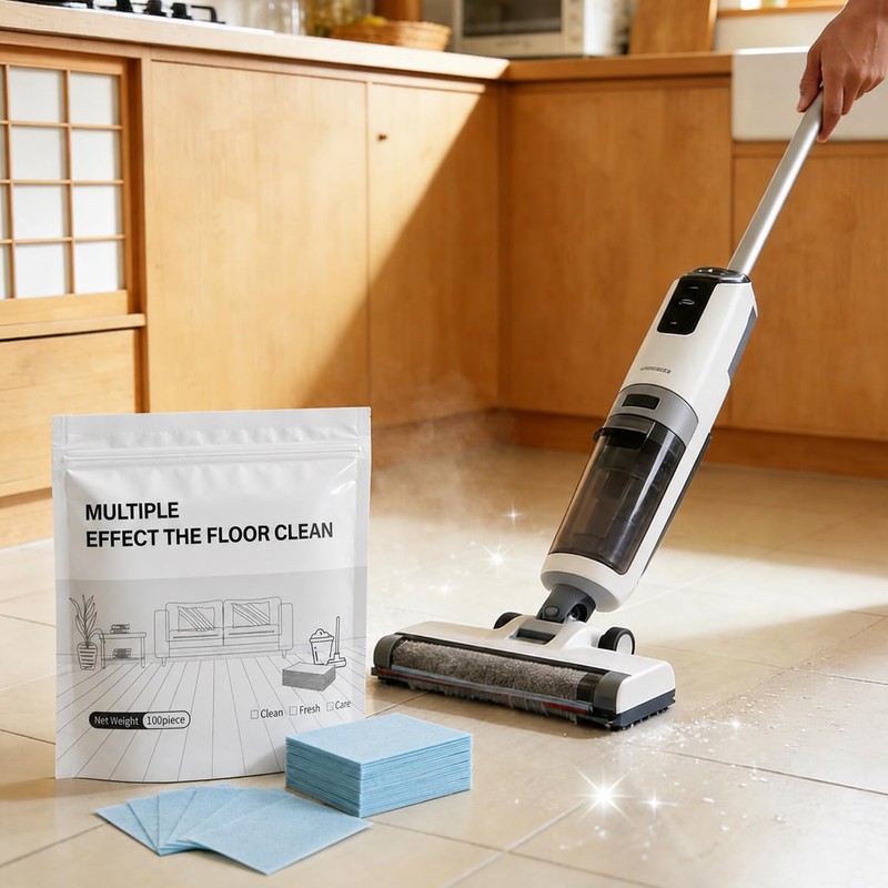 2Pcs Multi Purpose Floor Cleaning Sheet,Quick Shine Floor Cleaner,Multiple Effect