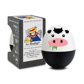 Moo BeepEgg – Egg Timer for Boiling Eggs – Musical Egg Cooker for Soft, Medium, Hard Boiled Eggs – Food Safe – Singing Floating Egg Timer – Egg Cooker for 3 Levels of Doneness - Brainstream
