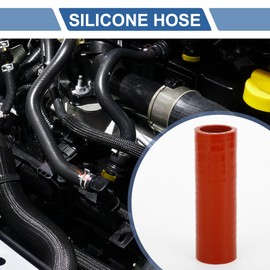 X AUTOHAUX Straight Coupler Silicone Hose with Clamps 1.26" ID 5" Length 0 Degree Car Silicone Hose Coolant Hose 4-Ply 5mm Thickness Air Intake/Turbo/Intercooler Piping Tube Red 1 Set