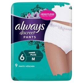 Always Discreet Incontinence Briefs Plus Size M, Single Pack (1 x 9 pcs)