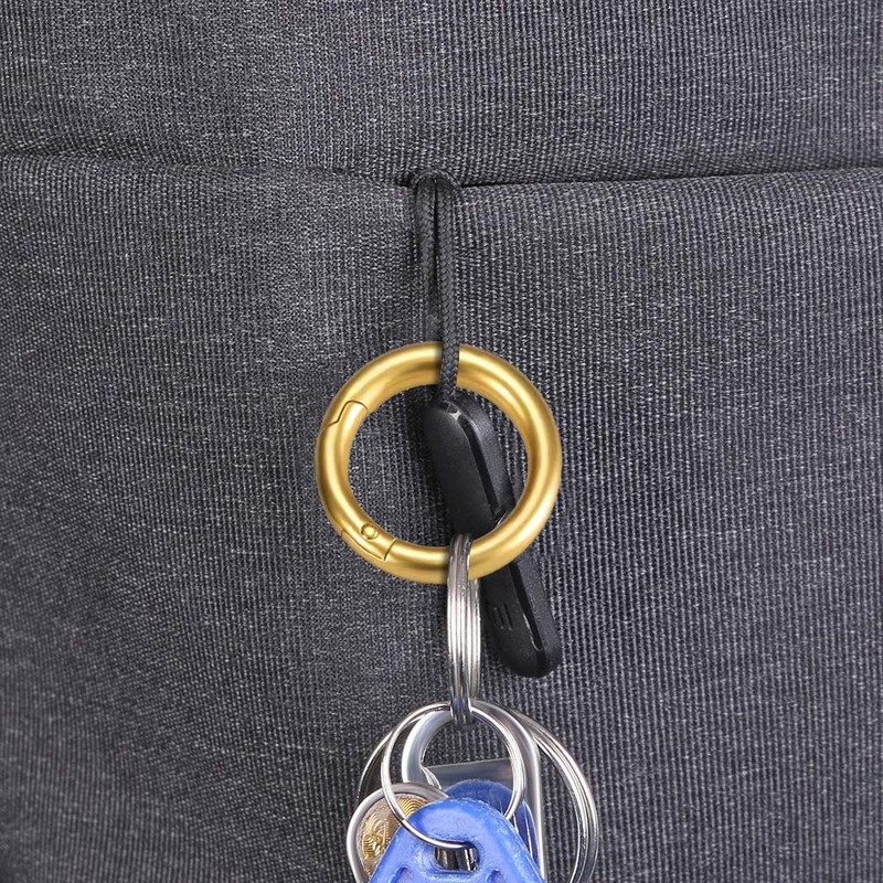 Pack of 20 28 mm Round Carabiner Hooks D-Orange Zinc