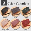 [Aglem] Women's Long Wallet with Double Round Zipper, Large Capacity