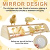 Yasdyri Chicken Perch with Mirror Roosting Bar for Baby Chicks
