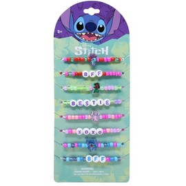 HER Stitch Character Beaded Friendship Bracelets for Kids, 8 Pack, Ages 3+