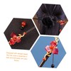 Mikinona Elegant Hair Bun Pin Chinese Wooden Hairpin Dangle Flower