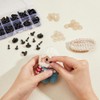 SUPERFINDINGS Over 125pcs Mixed Size Black Resin Doll Eyes Oval