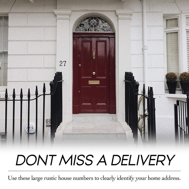NACH House Numbers for Outside, 4 inch Black Address Numbers