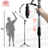AxcessAbles One-Handed Mic Stand| Clutch Height Adjustment Tripod Microphone Stand