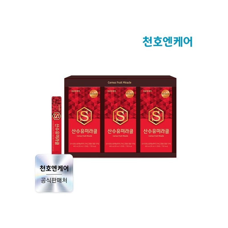 Cheonhoen Care 천호엔케어 산수유미라클 20ml 60포 1박스 Cheonhoen Care Sansuyu