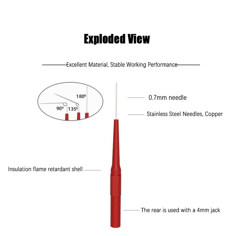 Insulation Test Probe, Akozon 2pcs P5007 Insulation Piercing Needle Micro