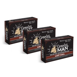 Grown Ass Man Co. Exfoliating Body Bars - Solid Soap Bar Rich Lather with Natural Oils & Gentle Scrub for Men - Plastic Free & Eco-Friendly, Natural & Organic Deep Clean for All Skin Types, 4oz Bar (Last Call (Mild Exfoliant), 3-Pack)