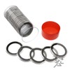 (1) Airtite Coin Holder Storage Container & (20) Black Ring