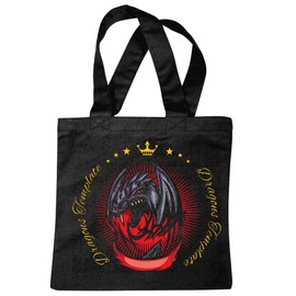'Shoulder bag "Dragon Gothic Dragon Skull Bike Outdoor Bike Club Mc Motorcycle Chopper Custom Motorbike, Meet Club Meet Shopping Bag School Bags Gym Bag in Black