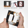 Vghoko Decorative Outlet Covers Black Gold Marble 2 Gang Light