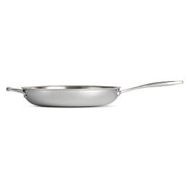 Tramontina Signature Tri-Ply Clad Stainless Steel 12-Inch Large Frying Pan with Helper Handle, Induction-Ready Skillet, Dishwasher-Safe, NSF-Certified, Made in Brazil
