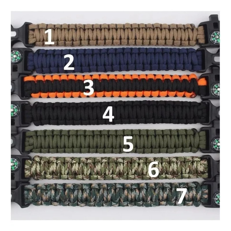 Veraly Brazalete Tactico Supervivencia Paracord Brujula