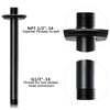 Anpean 8 Inch Shower Arm and Flange Matte Black, Ceiling