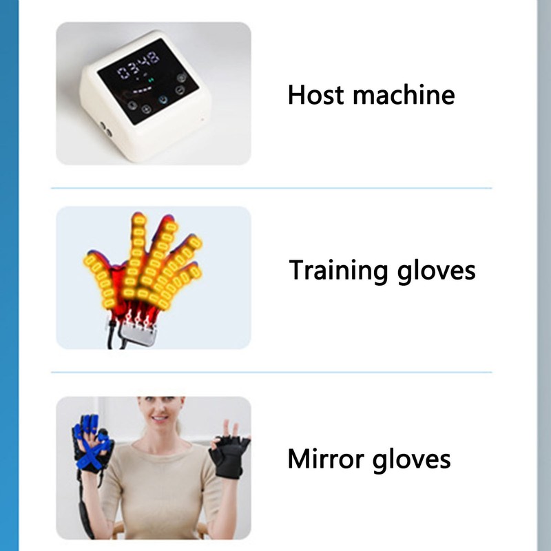 Hand Function Training Glove Rechargeable Hot Compress 3 Modes 9