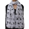 Lina & Lily Funny Boston Terrier Dog Print Scarf Shawl