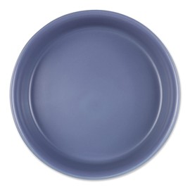 Bone Dry Ceramic Pet Bowls for Dogs & Cats Dishwasher & Microwave Safe, Non-Slip Bottom for Secure Feeding with Less Mess, Medium Set, 6x2, French Blue, 2 Count