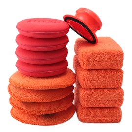 Mikrofaser Auto Handpolierschwamm, Wax Applikator Pad, 13tlg Auto Polierschwamm Reinigungswachs Schwamm Wachs Applikator Reinigungspad Zum Reinigen Wachse, Polituren,Lackreiniger, Autopolitur -ARPWMIX