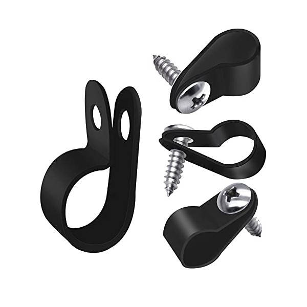 mankk 100PCS 3/8 Inch Rope Light Clips P-Style Mounting Clips