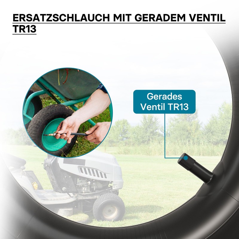 Standard inner tube for wheelbarrow size 400x100 4.00-8