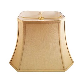 Royal Designs, Inc. BSO-710-12AGL Rectangle Cut Corner Basic Lamp Shade, (5x6.5) x (8x12) x 10, Antique Gold