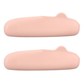 2PCS Silicone Makeup Brush Holder Waterproof Soft Portable Cosmetic Storage Bag Face Brushes Organizer Case for Travel Pink
