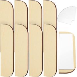 3.5 Inch Hinge Repair Wooden Plate Door Hole Cover Plate Wooden Hinge Filler Wood Repair Kit Kitchen Cabinet Hinges Cabinet Door Blanks with Double Sided Tapes(8 Pack)