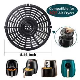 Autonomier Sartén de repuesto para freidora de aire Power Dash Chefman de 5 cuartos de galón, placa de parrilla de freidora de aire, sartén antiadherente con revestimiento para freír, apto para lavavajillas (8.4 pulgadas/5 QT)