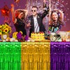 6 Pack Mardi Gras Table Skirt Decorations 30x118 Inch, Mardi