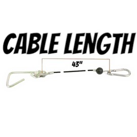 TreadLife Fitness 2 x 43" Long Replacement Cables For Bowflex Xtreme, Blaze, Sport, PR1000 - PAIR