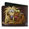Nick Rewind Men's Standard Buckle-Down PU Bifold Wallet-Angry Beavers Norbert