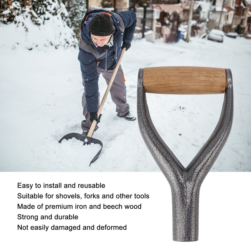 Shovel Handle Y Shaped 12.22in Inside Diameter Replacement Spade Handle