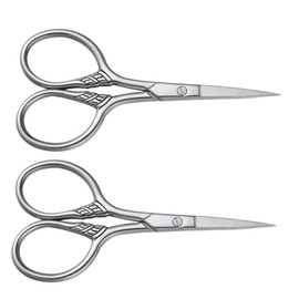 Mikinona 6pcs Men Beard Scissors Stainless Steel Hair Cutting Scissors Mustache Trimming Shears for Barber Shops and Salons