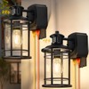 2 Pack Porch Lights with GFCI Outlet, Dusk to Dawn