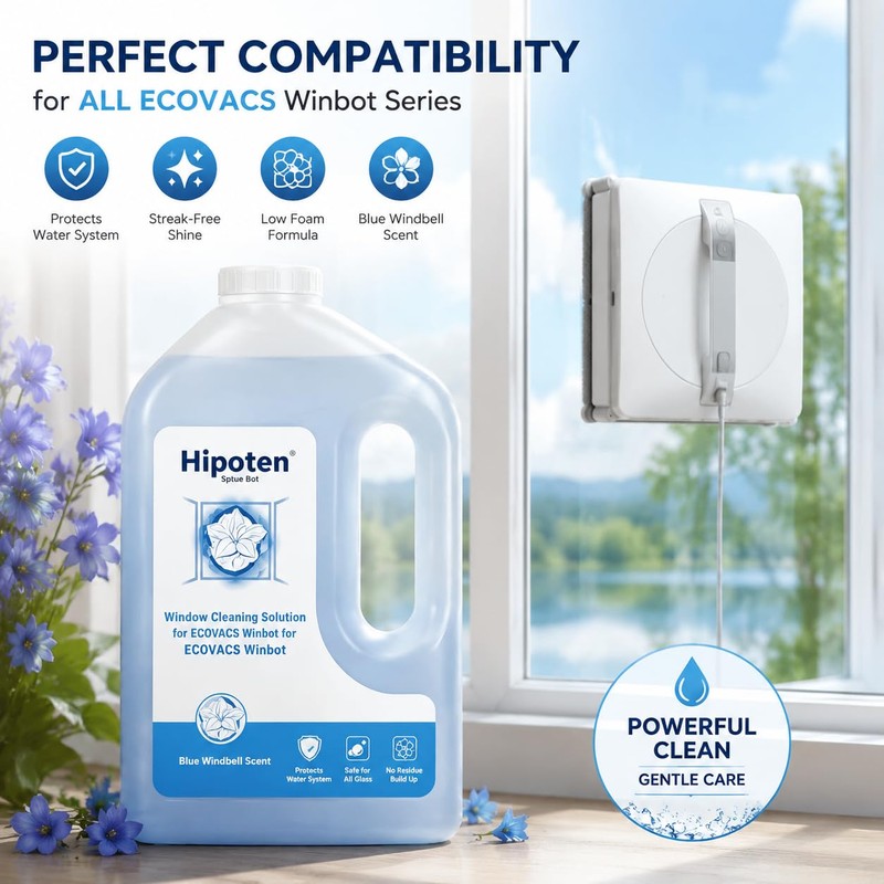Hipoten 1L Window Cleaning Solution for ECOVACS Winbot W3/W2S/W2 PRO/W1/MINI