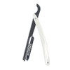 Elegance Turkish Slide Less Straight Razor Holder (White & Silver)
