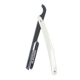 Elegance Turkish Slide Less Straight Razor Holder (White & Silver)