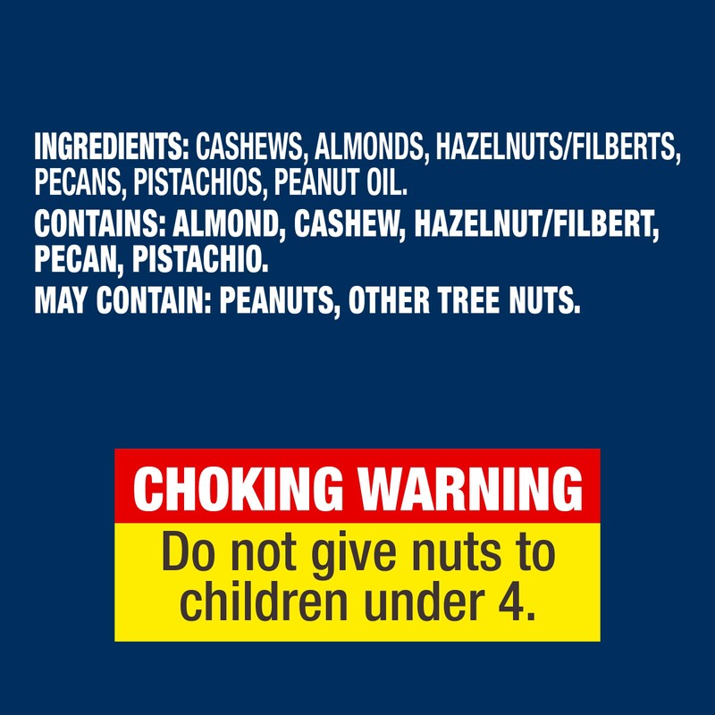 PLANTERS Unsalted Premium Nuts 34.5 oz Resealable Container- Contains Roasted