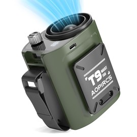 Aopircs Portable Waist Fan - 9000 mAh Belt Fans MAX 40Hrs Working Time, 12000RPM Strong Airflow Shirt Fan, 1-199 Speed Settings, LED Lights Personal Fans For Hiking, Offices, Gyms or Gifts