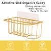 blueden 3-in-1 Adhesive Sink Caddy Kitchen Sink Organizer,Stainless Steel Sponge