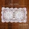 Feyarl 2 Pcs Rectangle Doilies Handmade Crochet Cotton Table Doilies