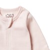 Wilson & Frenchy Organic Stripe Rib Zipsuit with Feet -