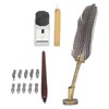 Feather Pen Exquisite Pattern Quaint Texture Comfortable Grip Stainless Steel